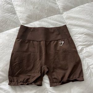 Chocolate gymshark shorts